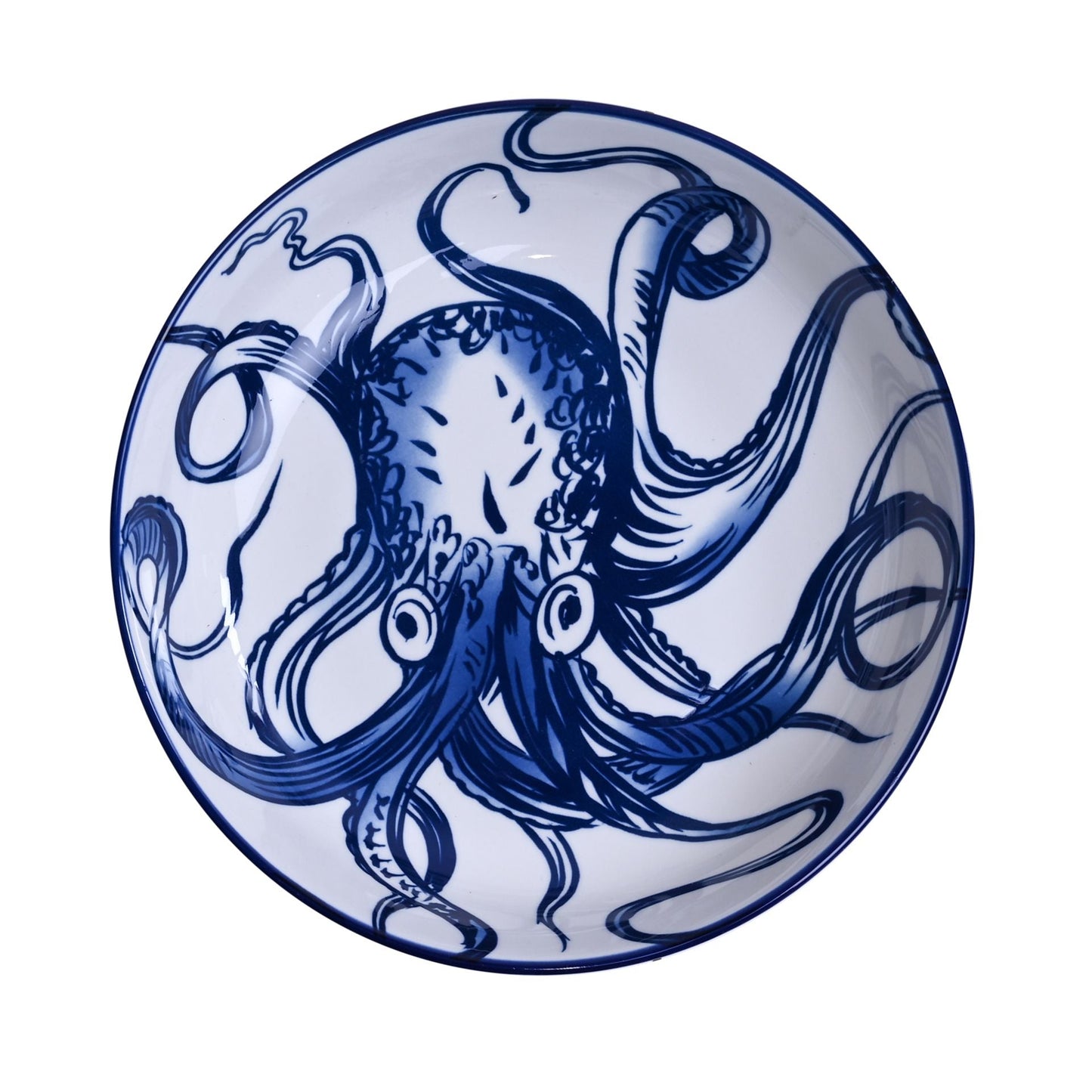 Blue and White Octopus Bowl
