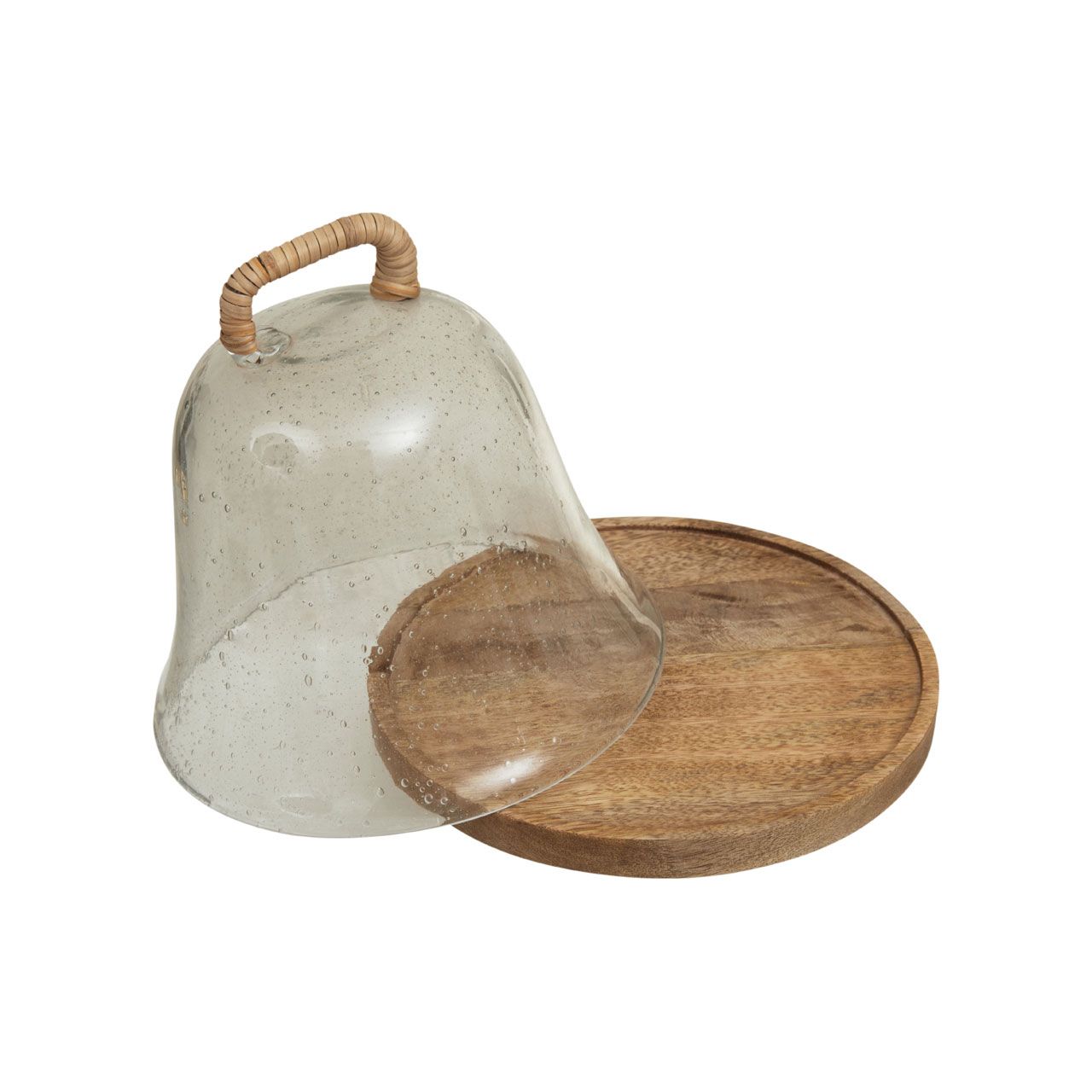 Wooden Serving Board with Glass Dome