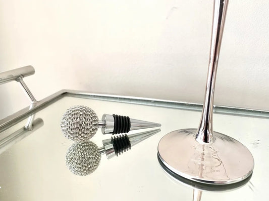 Silver Diamante Bottle Stopper